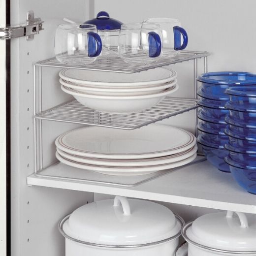 organizador metal para platos despensa