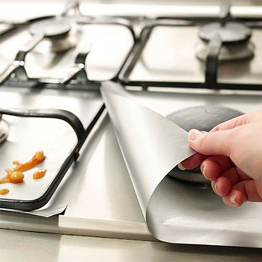 4 láminas protectoras antiadherentes para cocina a gas "Protective liner for gas cookers" NoStik®