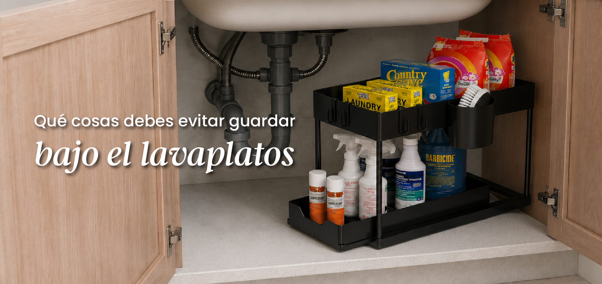 ¿Qué cosas nunca deberías guardar bajo el lavaplatos?