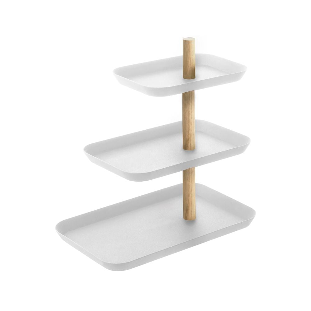 Soporte Accesorios 3 Bandejas Giratorias Blanco Yamazaki®