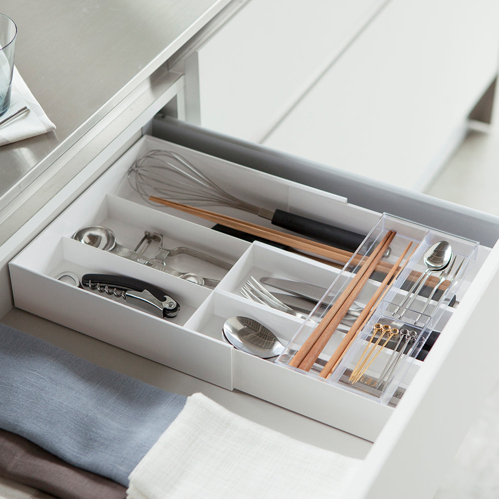 Organizador Cubiertos Extensible Blanco Yamazaki®