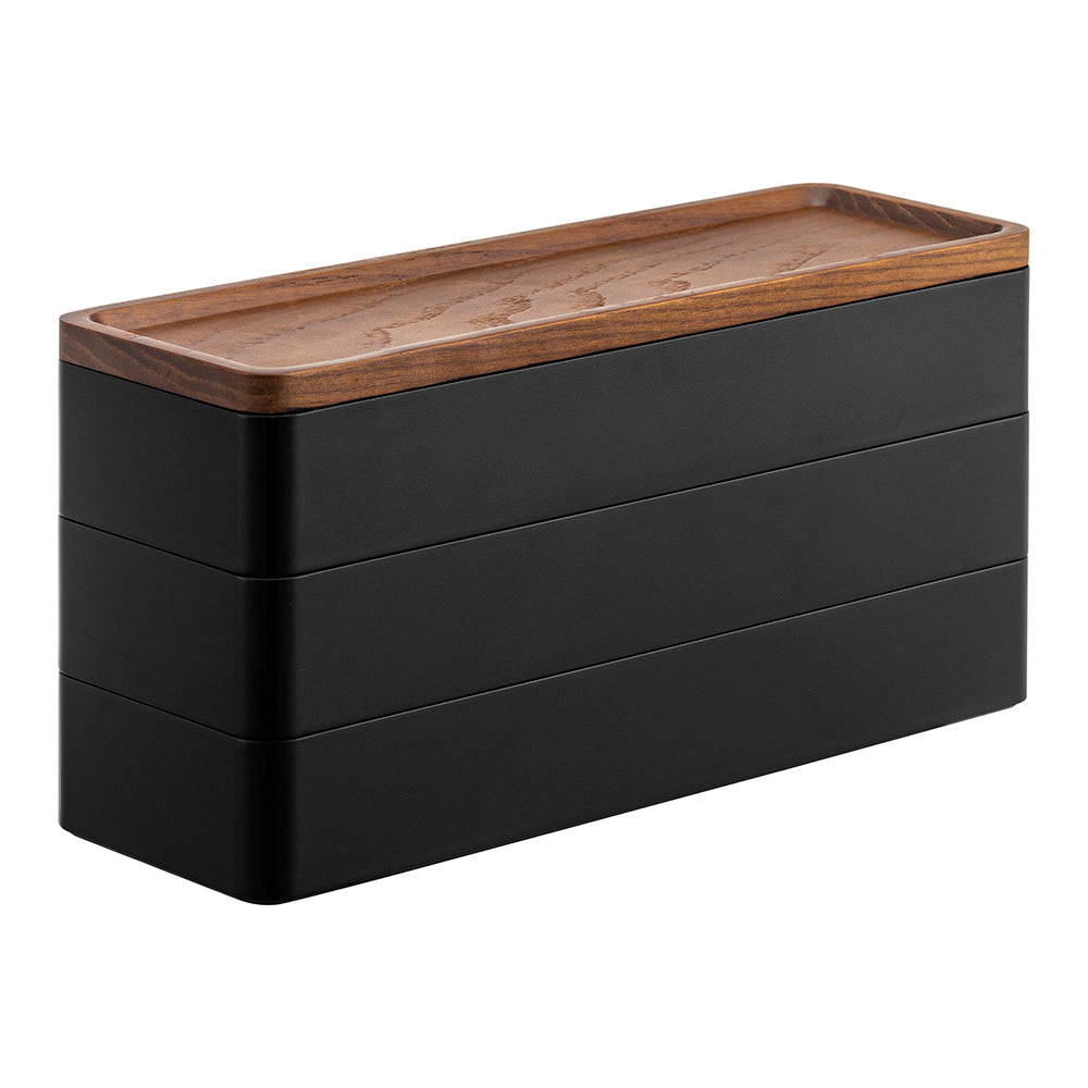 Caja Accesorios Slim 3 Niveles Negro Yamazaki®