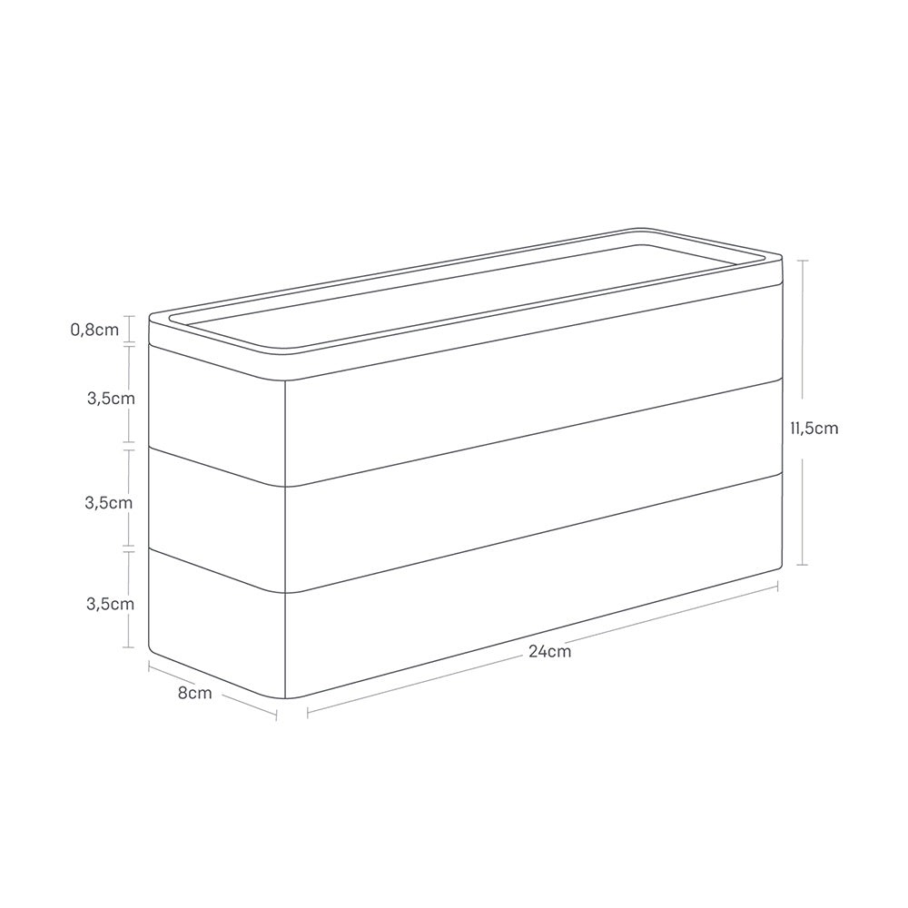 Caja Accesorios Slim 3 Niveles Blanco Yamazaki®