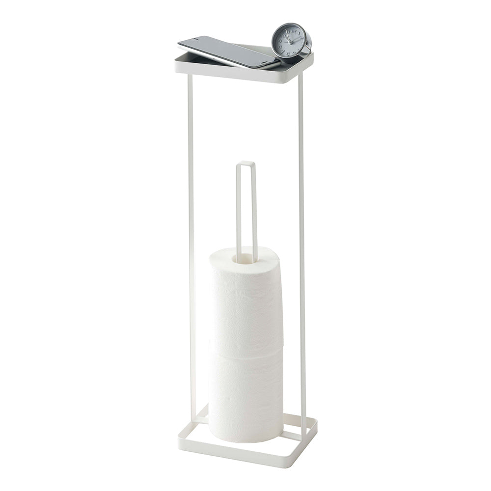 Soporte Papel Higiénico con Bandeja Blanco Yamazaki®