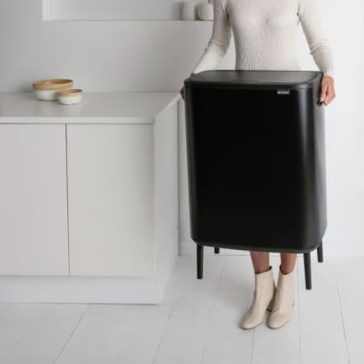 Brabantia Cubo de basura, Blanco, 2 x 30 l : : Hogar y cocina
