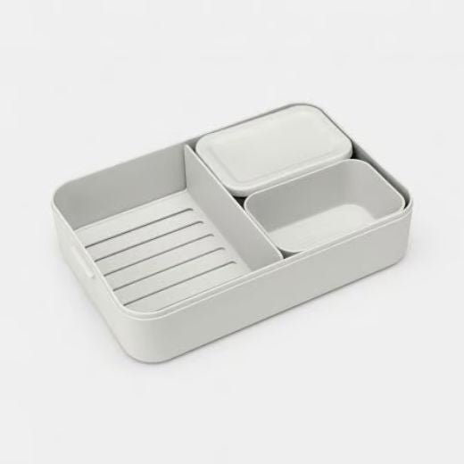 Contenedor para Almuerzo Make & Take Bento Grande Gris Claro 2 Litros Brabantia®