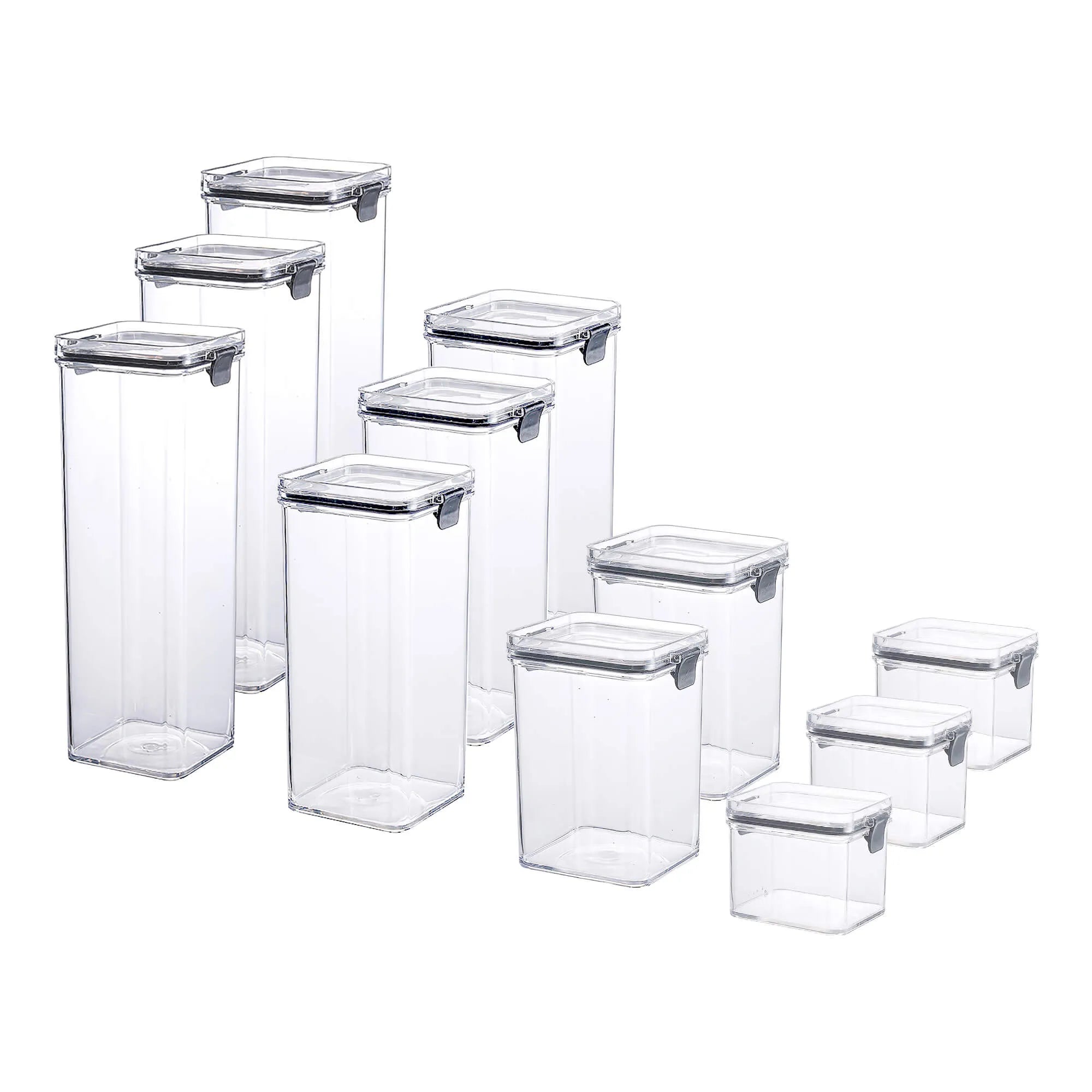 Contenedores Herméticos Lock Transparente Pack Mix 11 Piezas Coza®