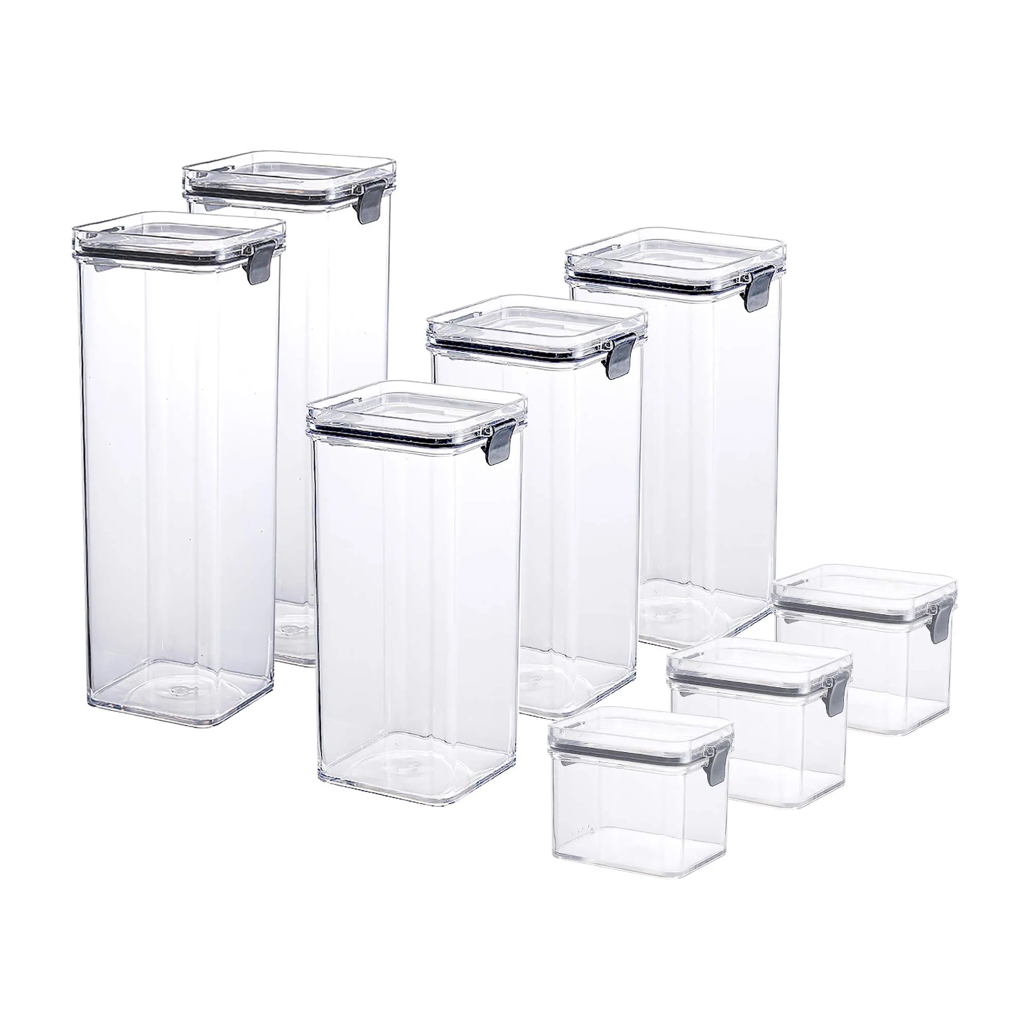 Contenedores Herméticos Lock Transparente Pack Mix 8 Piezas Coza®