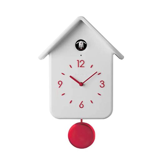 Reloj CuCkoo Blanco con Péndulo Rojo Guzzini®