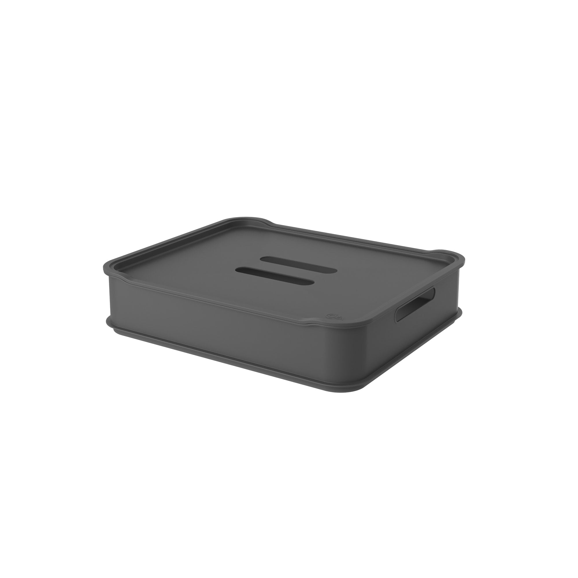 Caja Organizadora con Tapa Fit Maxi 7,6 Litros Gris Grafito Coza®