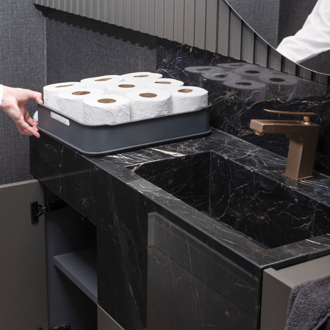 Caja Organizadora con Tapa Fit Maxi 7,6 Litros Gris Grafito Coza®