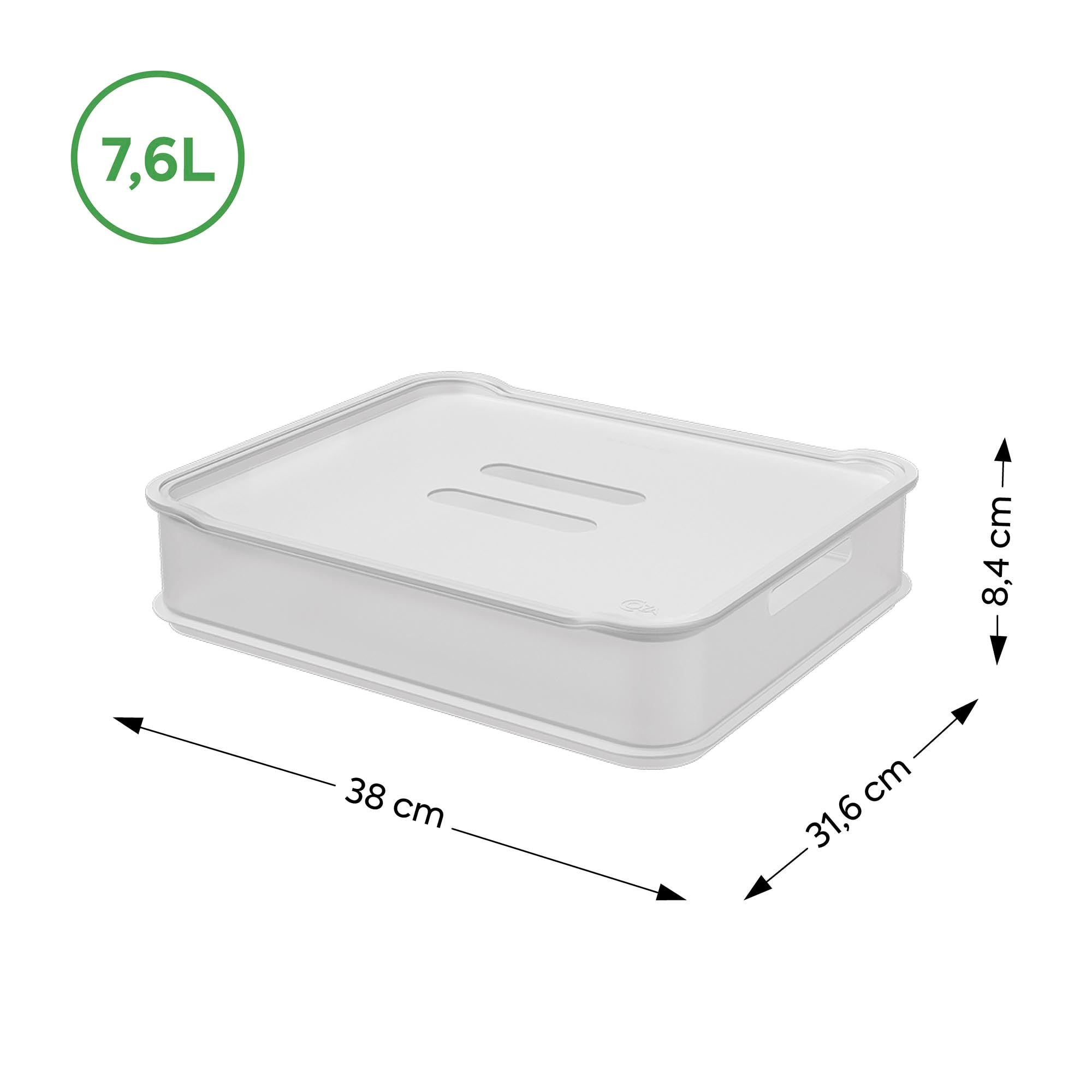 Caja Organizadora con Tapa Fit Maxi 7,6 Litros Natural Coza®