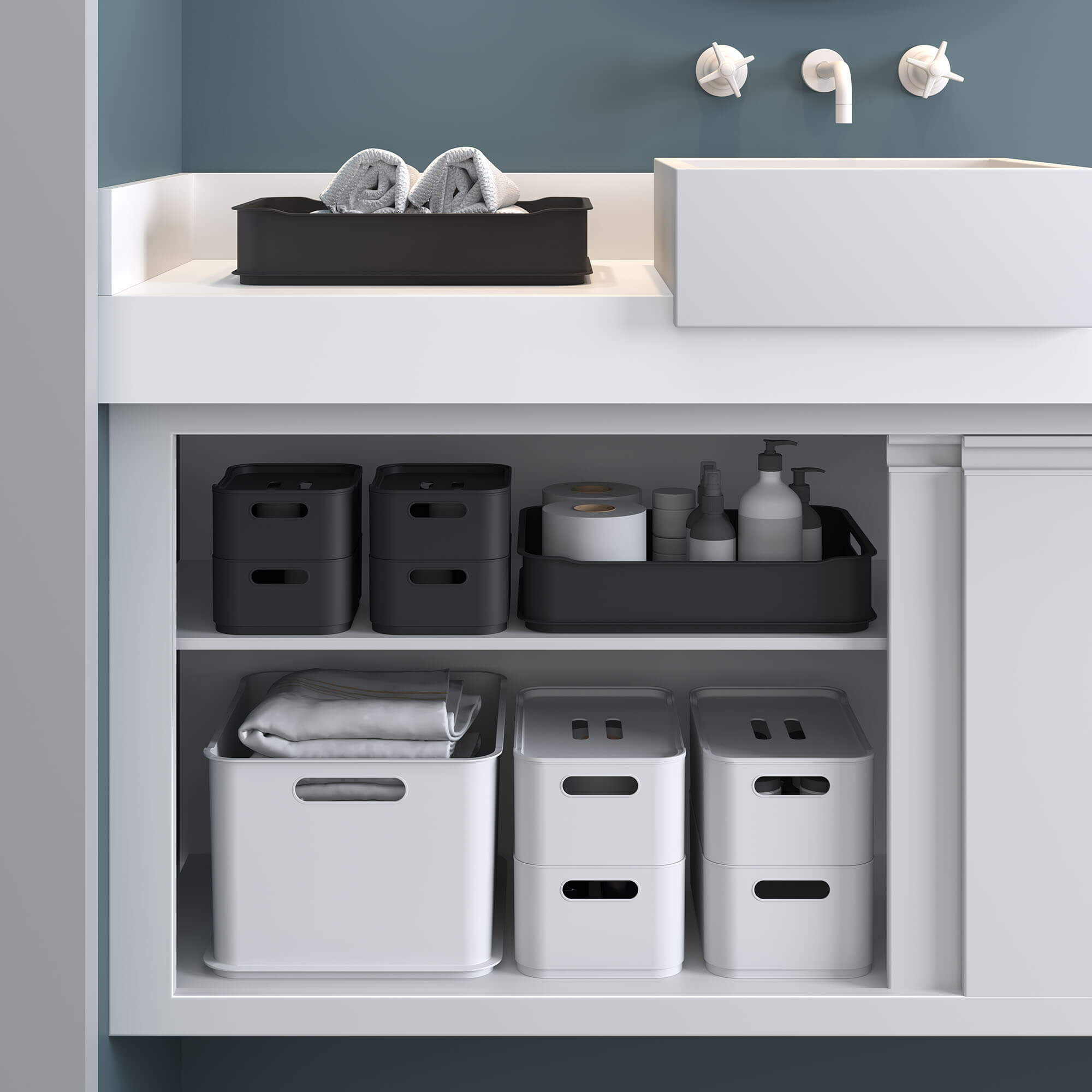 Caja Organizadora con Tapa Fit Maxi 7,6 Litros Natural Coza®