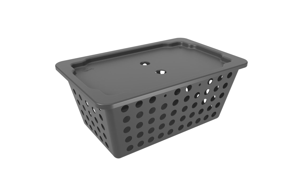 Cesta Organizadora con Tapa One Grande 4,7 Litros Gris Grafito Coza®