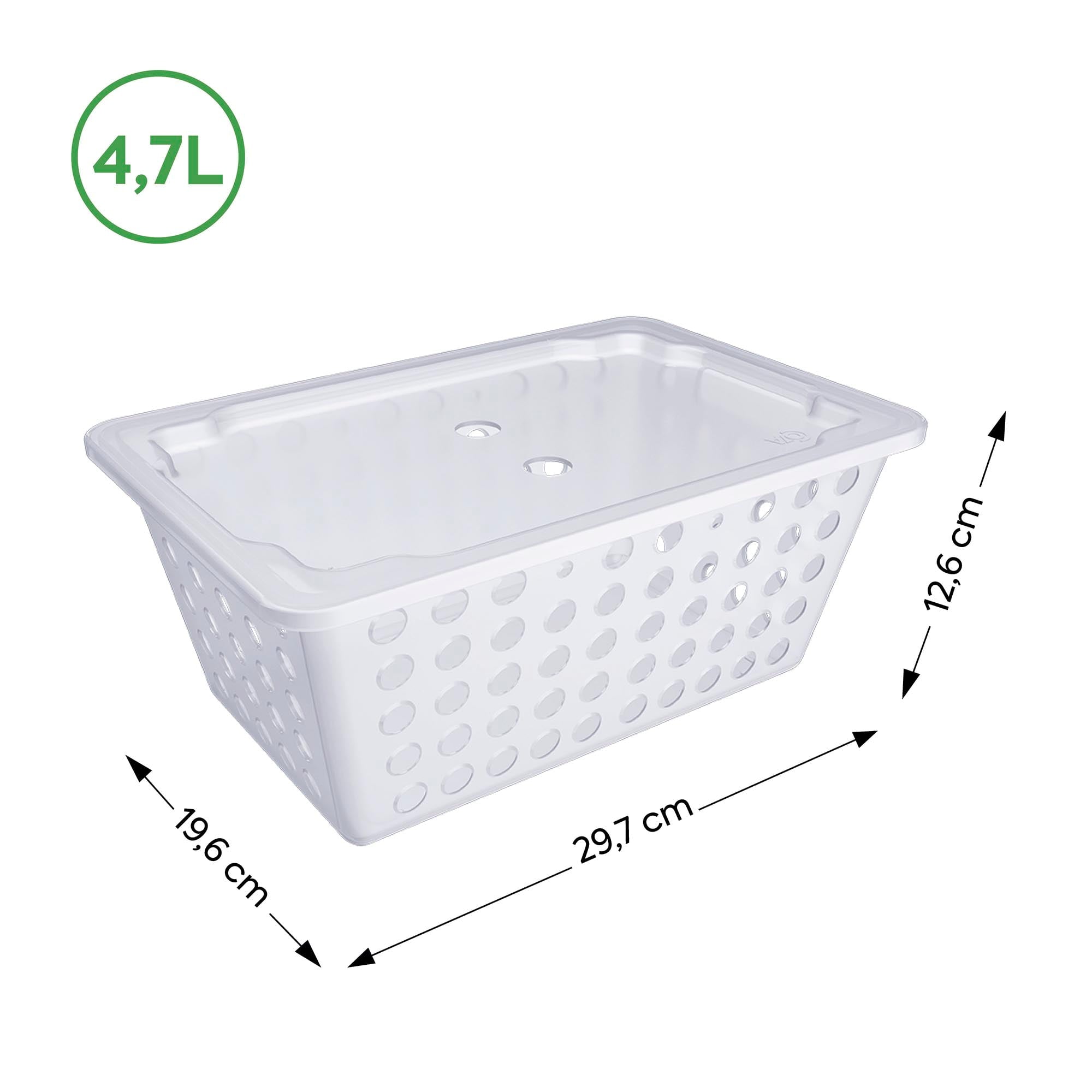 Cesta Organizadora con Tapa One Grande 4,7 Litros Natural Coza®