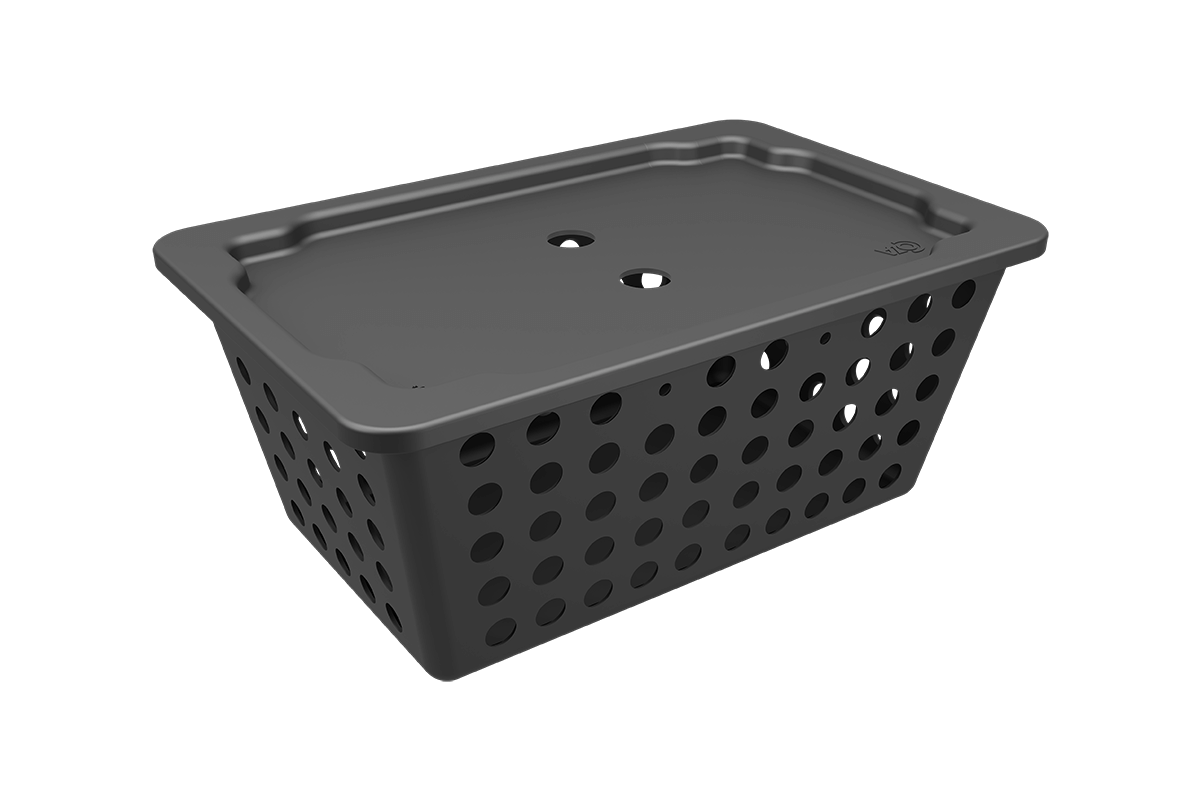 Cesta Organizadora con Tapa One Grande 4,7 Litros Negro Coza®