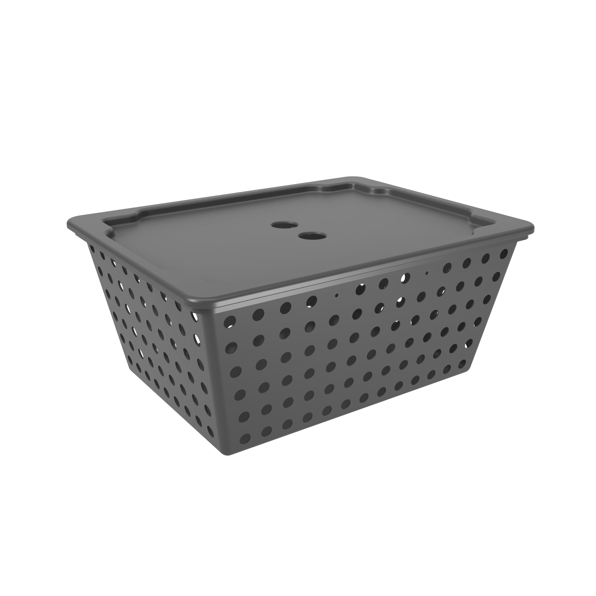 Cesta Organizadora con Tapa One Maxi 13,5 Litros Gris Grafito Coza®