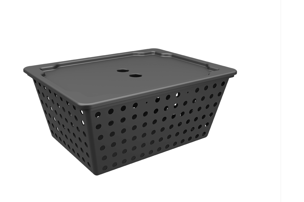 Cesta Organizadora con Tapa One Maxi 13,5 Litros Negro Coza®