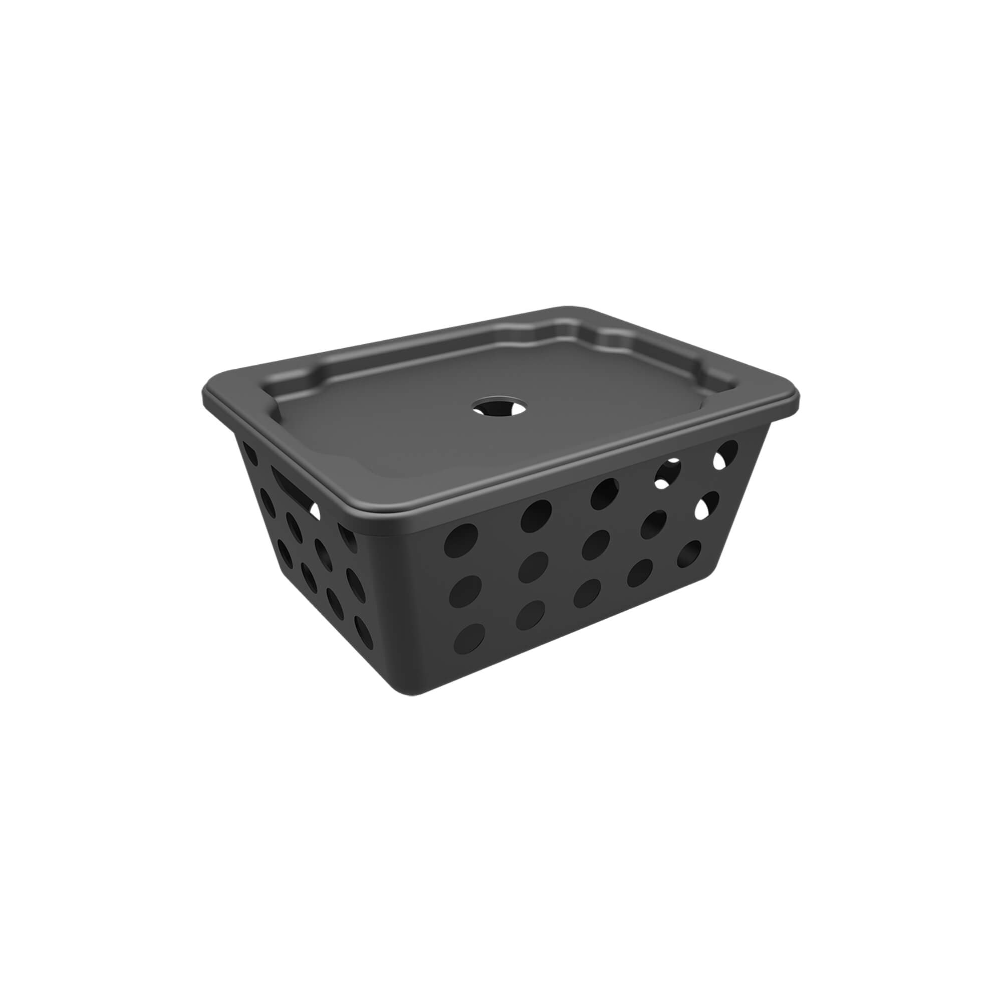 Cesta Organizadora con Tapa One Pequeña 1,5 Litros Negro Coza®