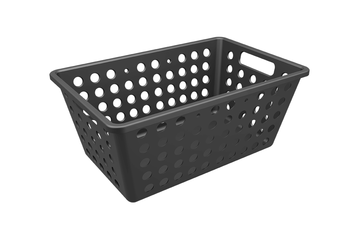 Cesta Organizadora One Grande 4,7 Litros Negro Coza®