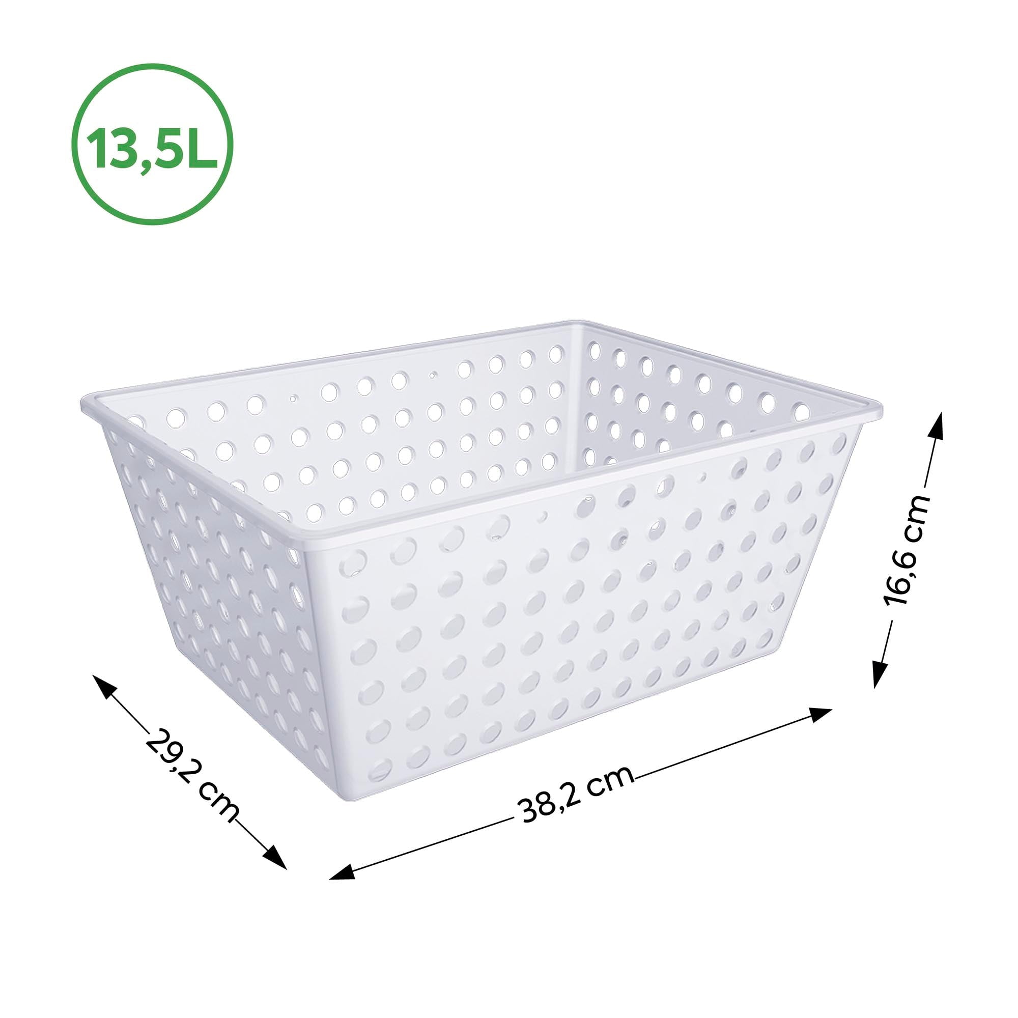 Cesta Organizadora One Maxi 13,5 Litros Natural Coza®
