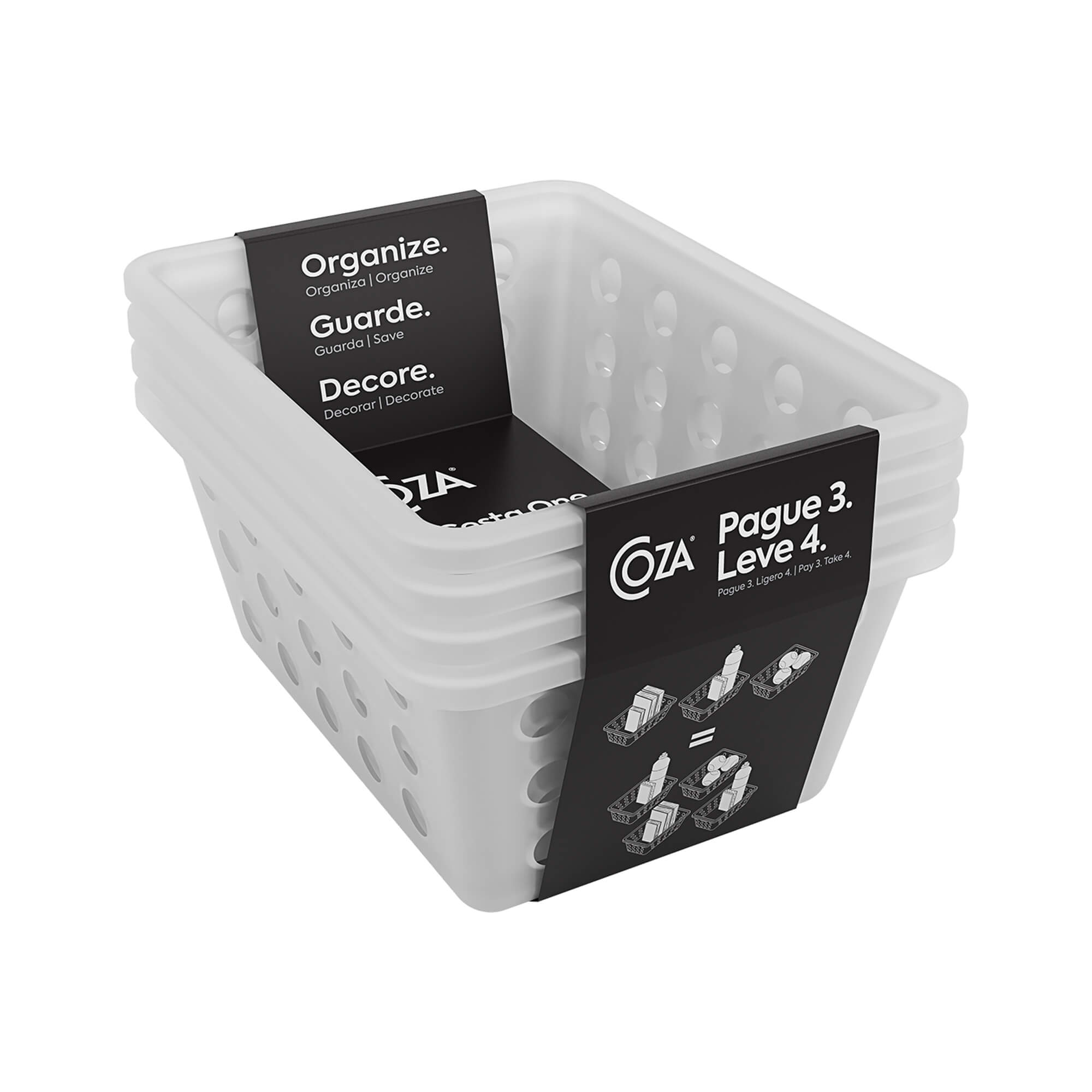 Set de Cestas Organizadoras Pequeñas One 4 Piezas Natural Coza®