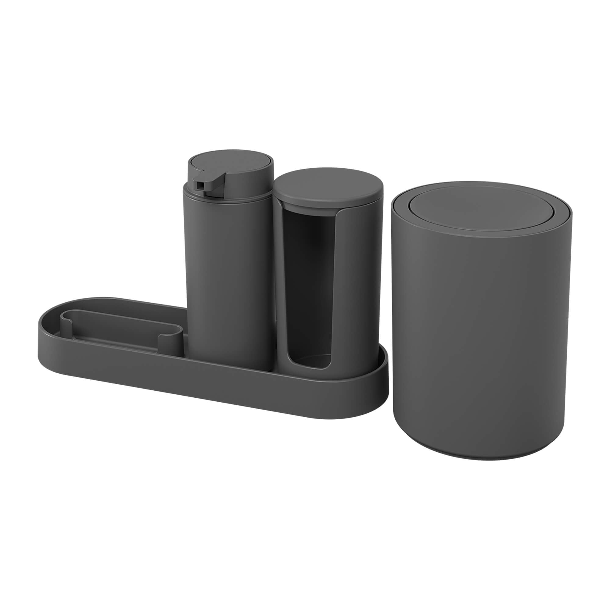 Conjunto para Baño Serene 4 Piezas Gris Grafito Coza®