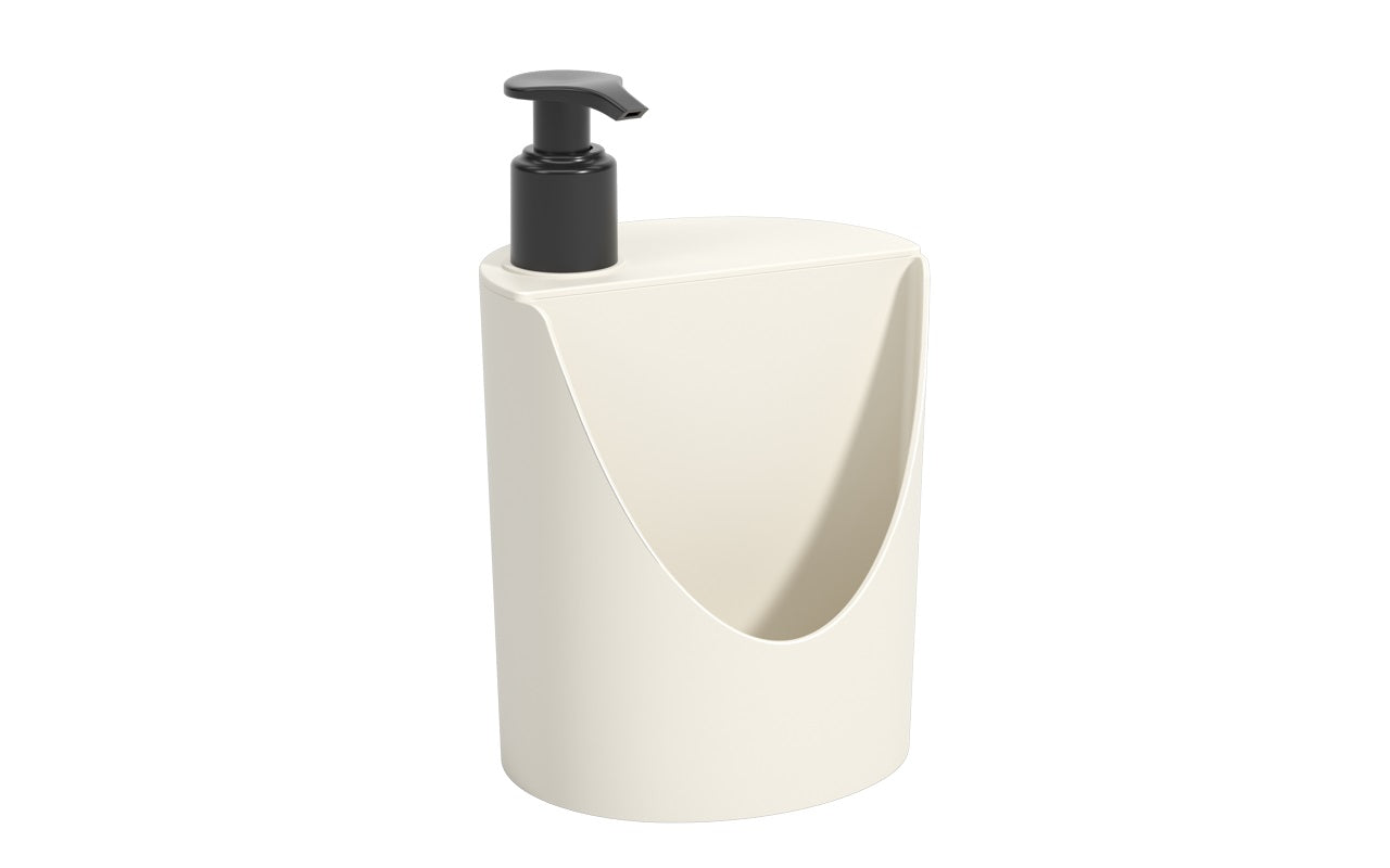 Dispensador de Detergente y Esponja Basic 600ml Gris Claro Coza®