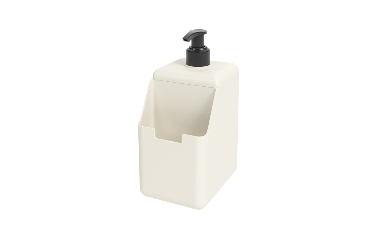 Dispensador de Detergente y Esponja Single 500ml Gris Claro Coza®