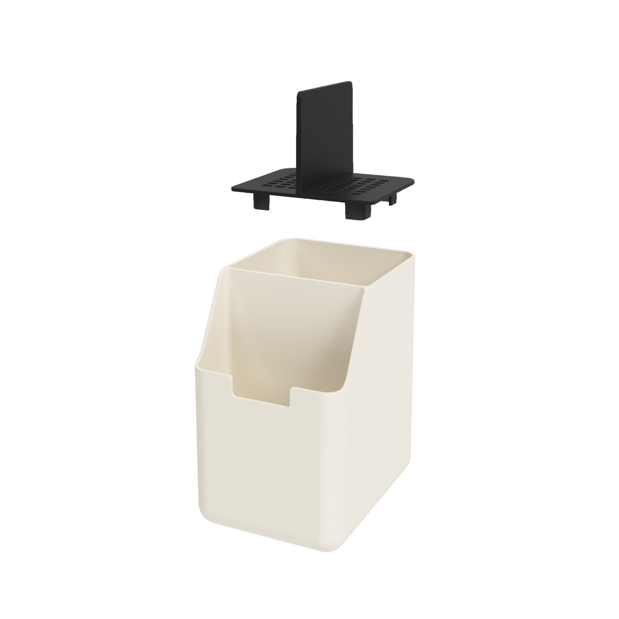 Dispensador de Detergente y Esponja Single 500ml Gris Claro Coza®