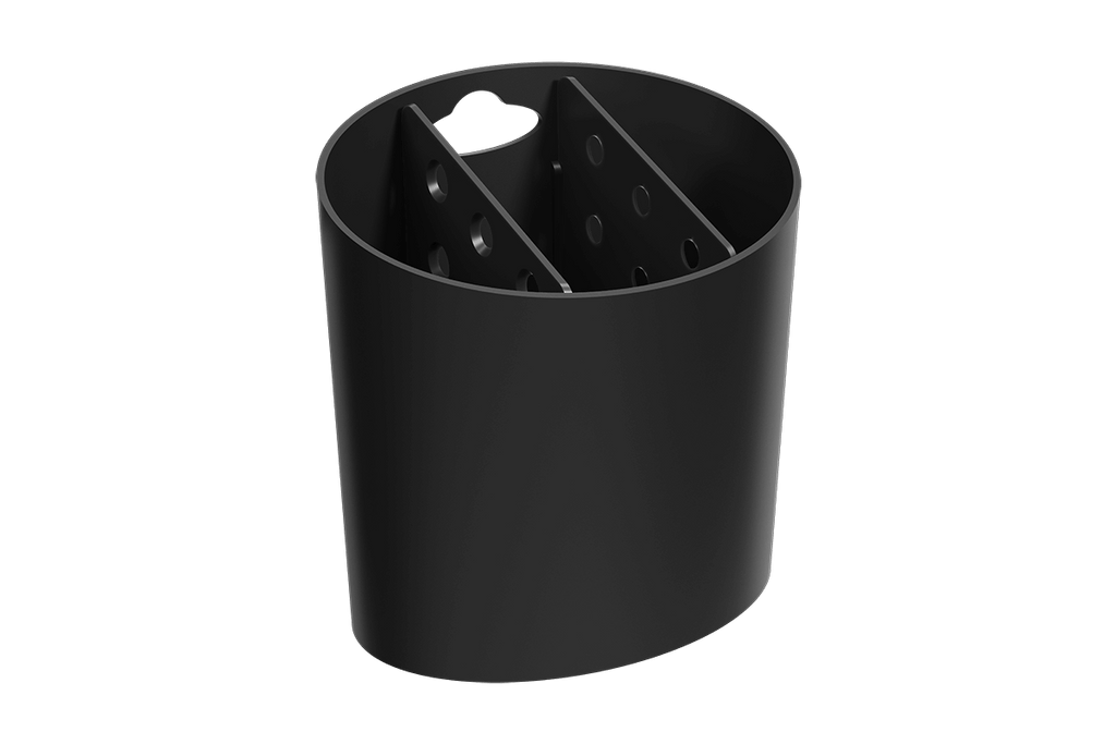Escurridor de Cubiertos Ovalado Basic Negro Coza®