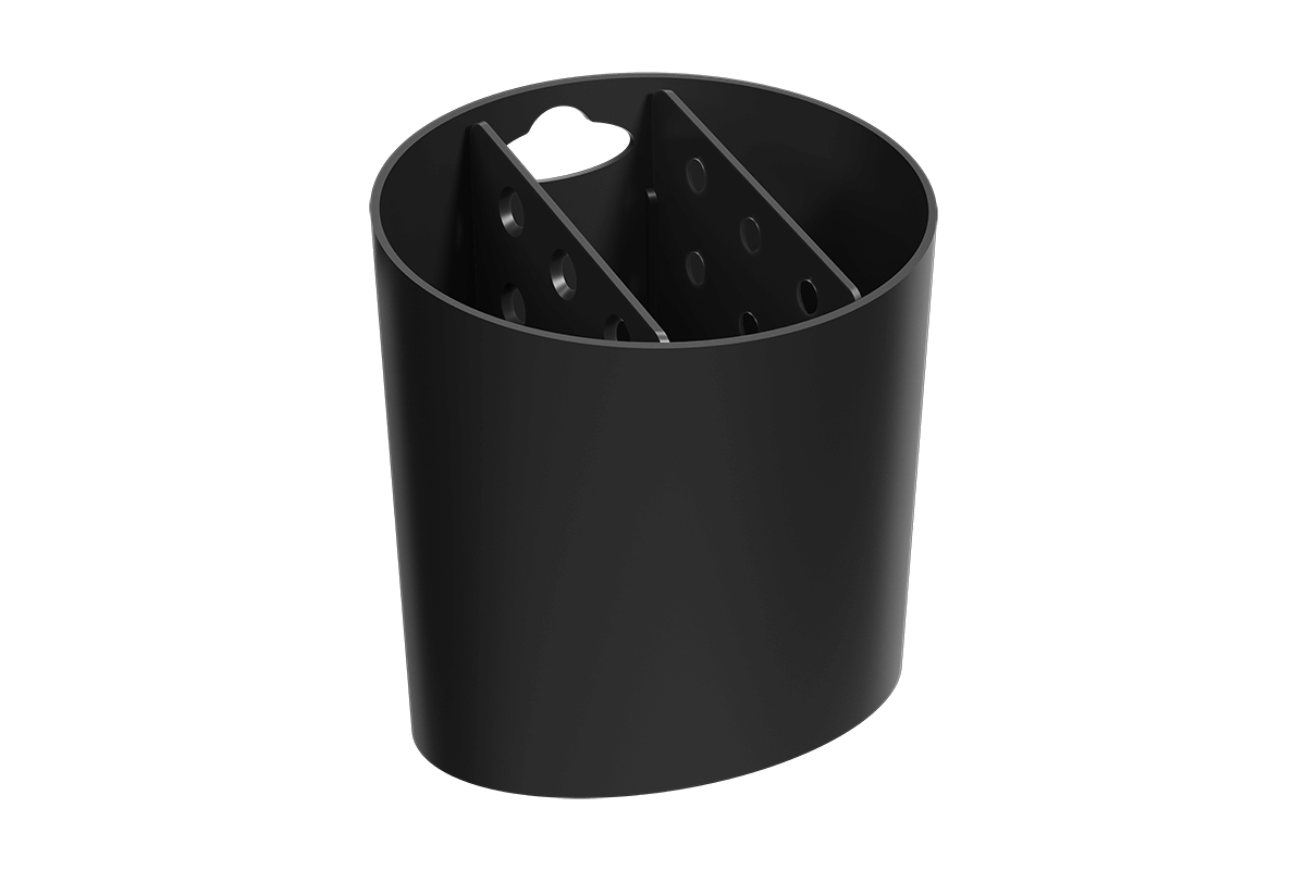 Escurridor de Cubiertos Ovalado Basic Negro Coza®