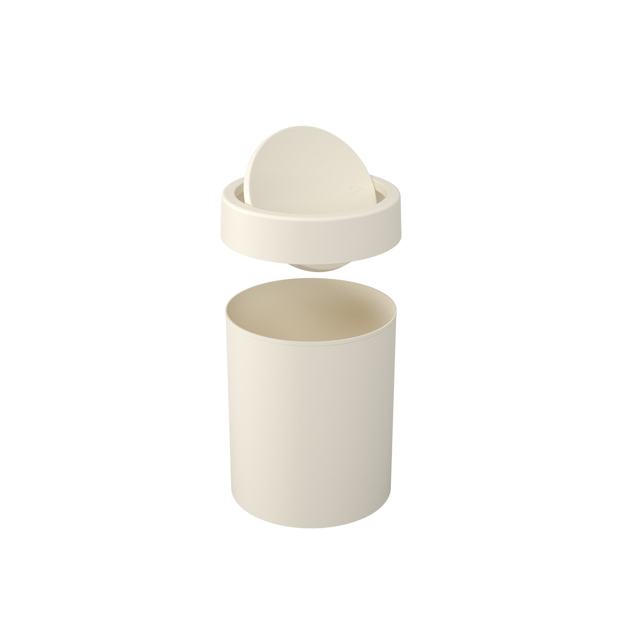 Basurero con Tapa Basculante 5 Litros Gris Claro Coza®