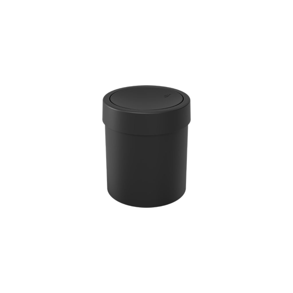 Basurero con Tapa Basculante 5 Litros Negro Coza®