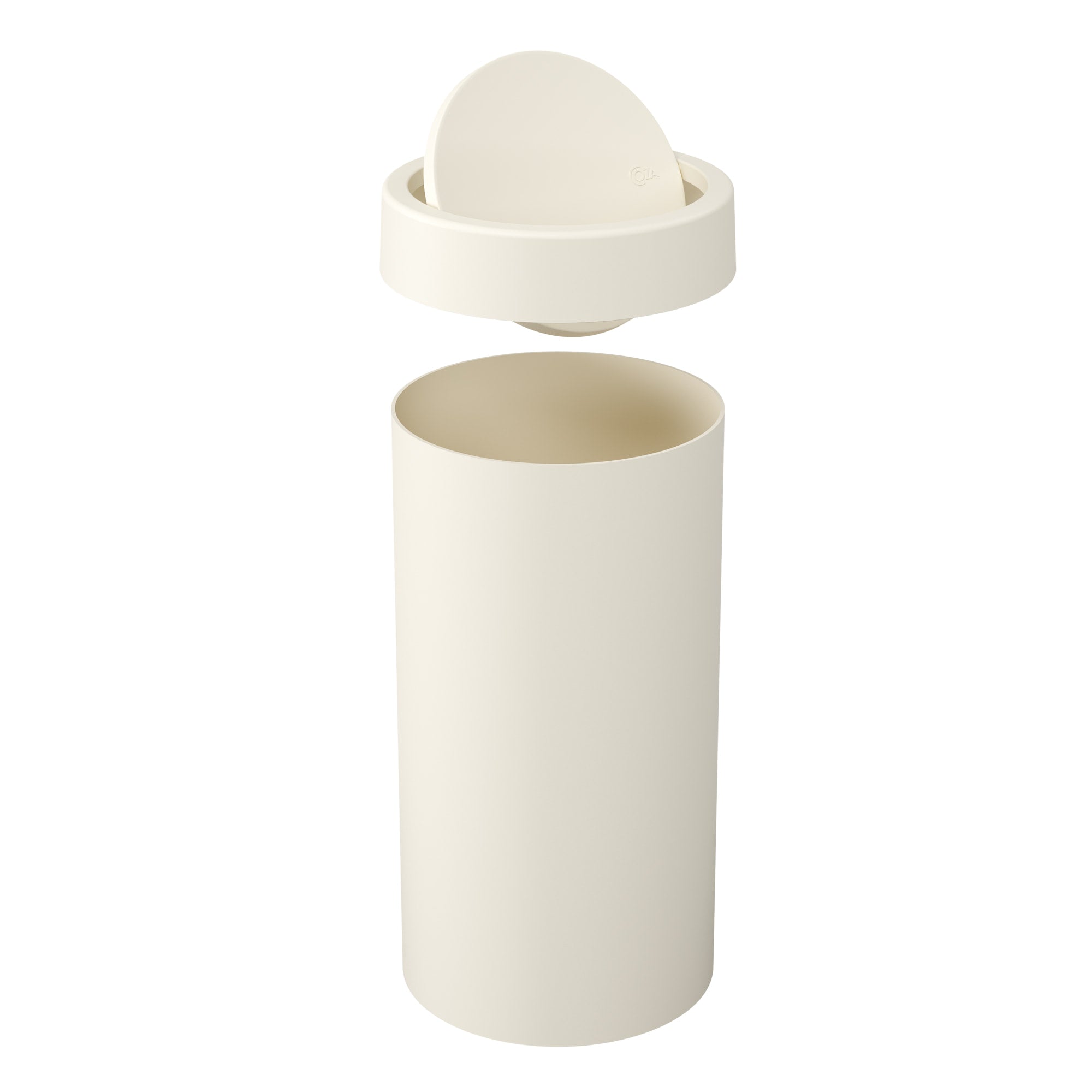 Basurero con Tapa Basculante 9 Litros Gris Claro Coza®
