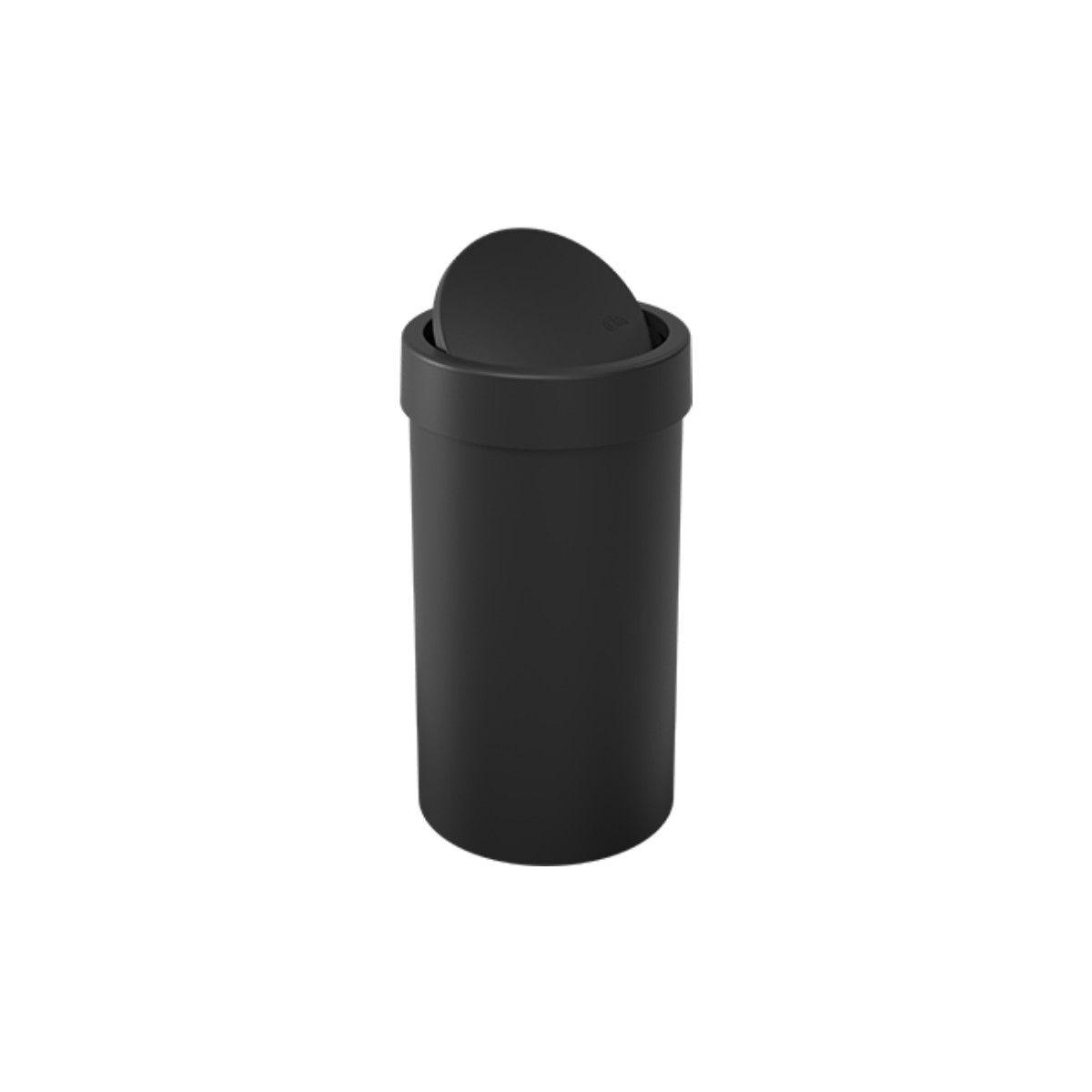 Basurero con Tapa Basculante 9 Litros Negro Coza®