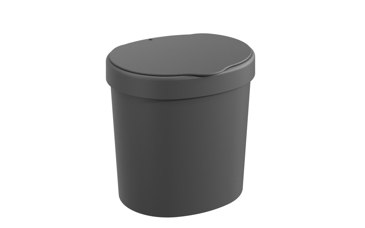 Basurero con Tapa Basic 2,5 Litros Gris Grafito Coza®