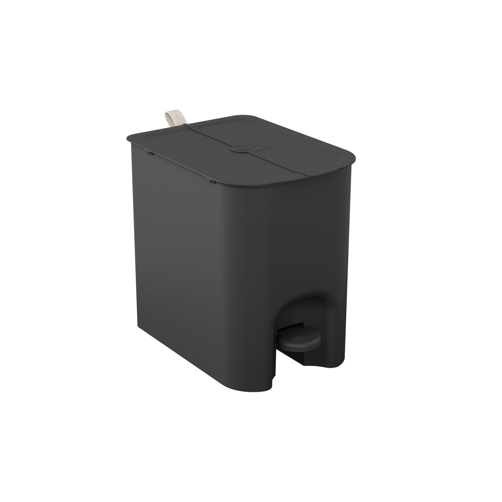 Basurero Borboleta con Pedal 12L Negro con Asa Coza®