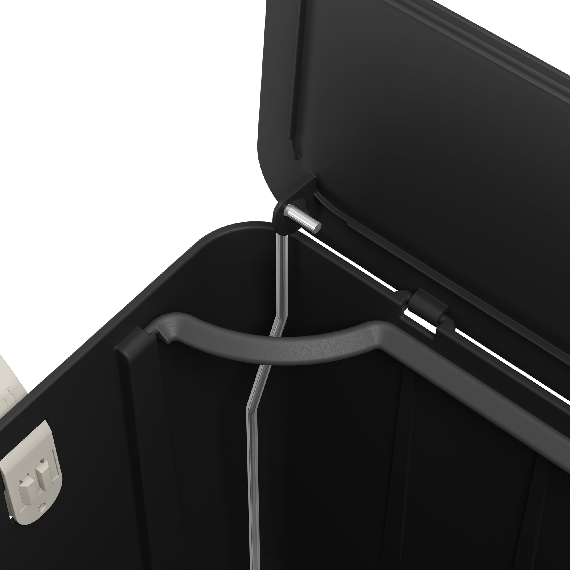 Basurero Borboleta con Pedal 12L Negro con Asa Coza®