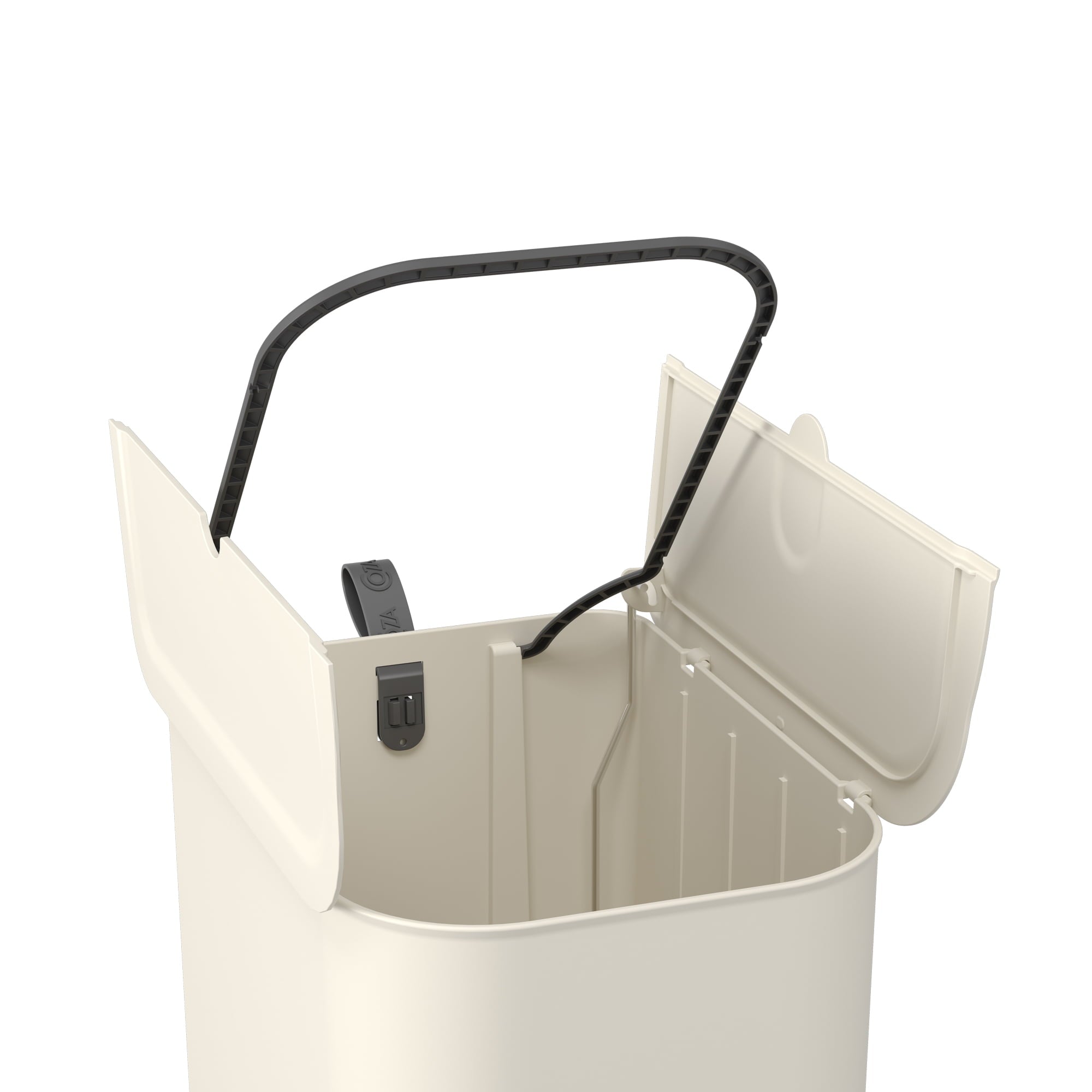 Basurero Borboleta con Pedal 20L Gris Claro con Asa Coza®