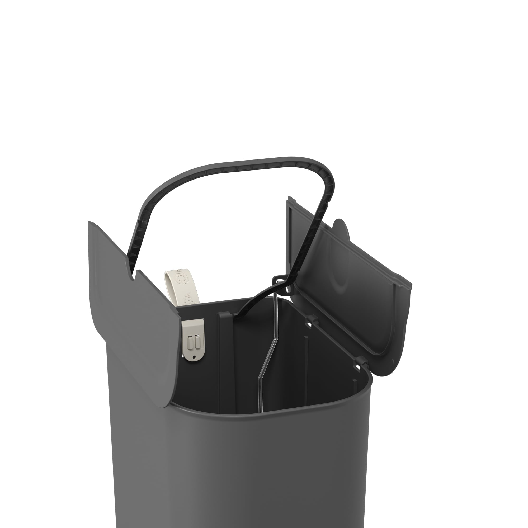 Basurero Borboleta con Pedal 6L Gris Grafito con Asa Coza®