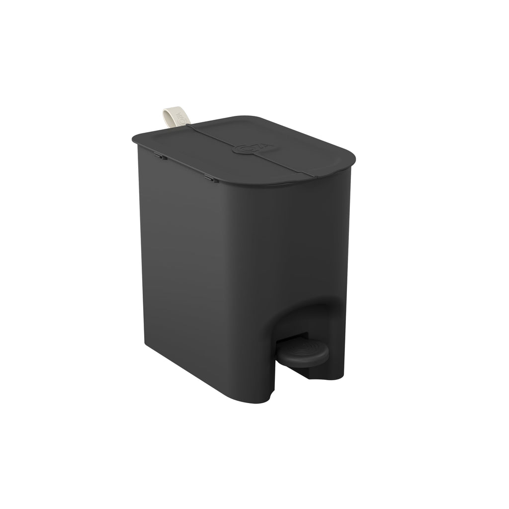 Basurero Mariposa con Pedal 6L Negro con Asa Coza®