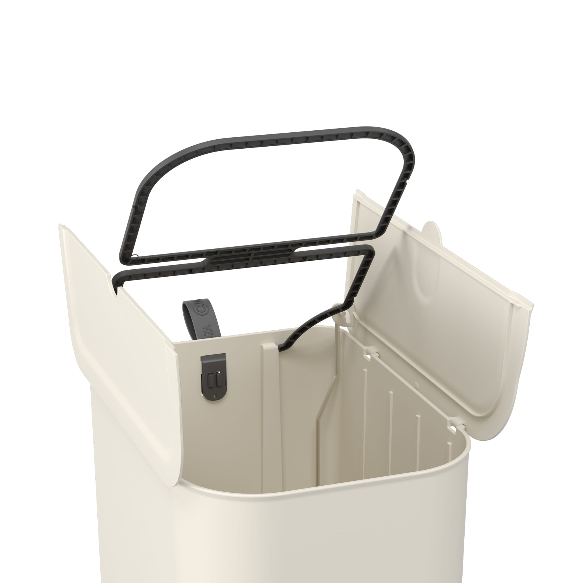 Basurero con Pedal 10+10 Litros Gris Claro con Asa Coza®