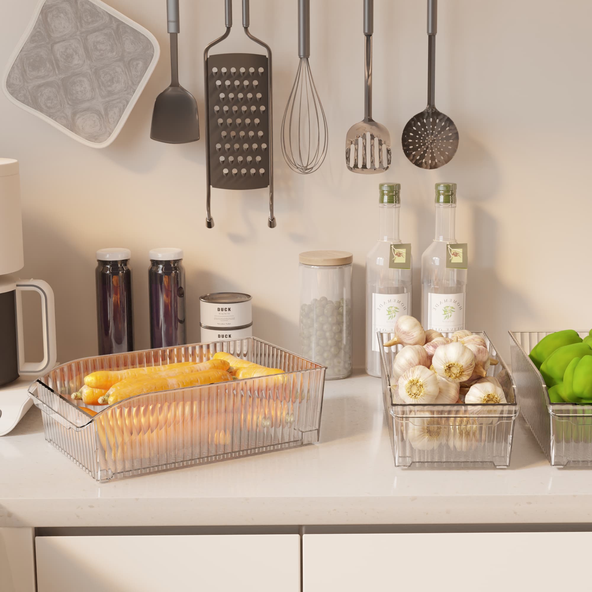 Organizador con Ruedas New Retrô Grande 2,6 Litros Cristal Coza®