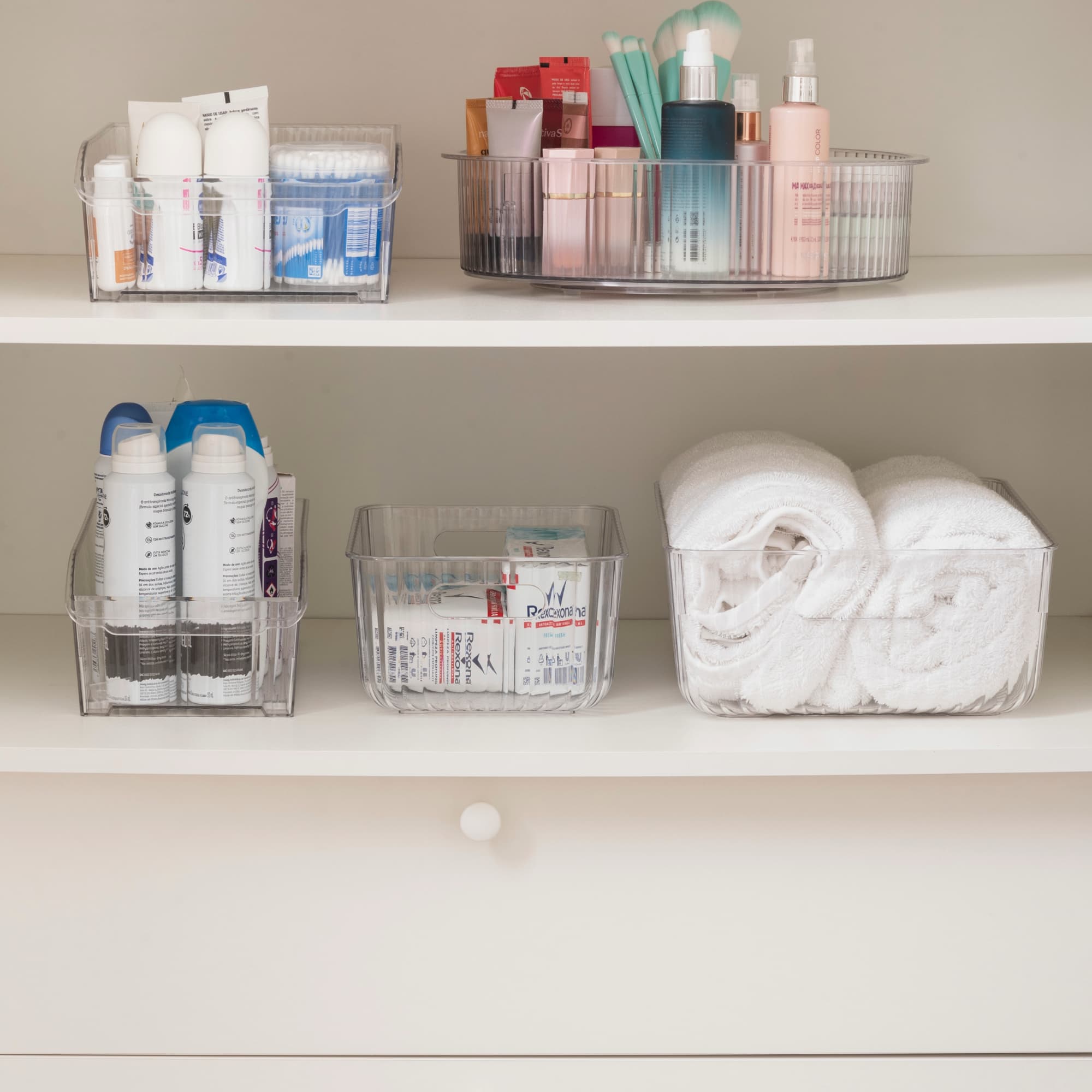 Organizador con Ruedas New Retrô Maxi 3,6 Litros Cristal Coza®