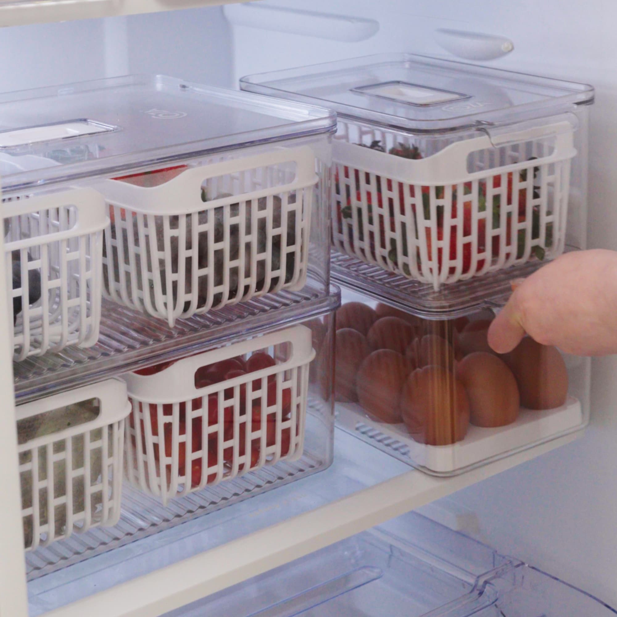 Organizador de Refrigerador con Cesta 6 Litros Dry Cristal Coza®