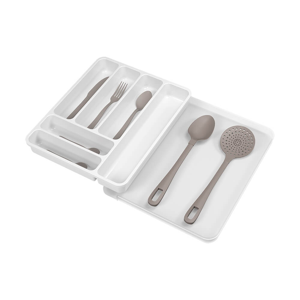Organizador de Cubiertos con Tapa Extensible Perfect Blanco Coza®