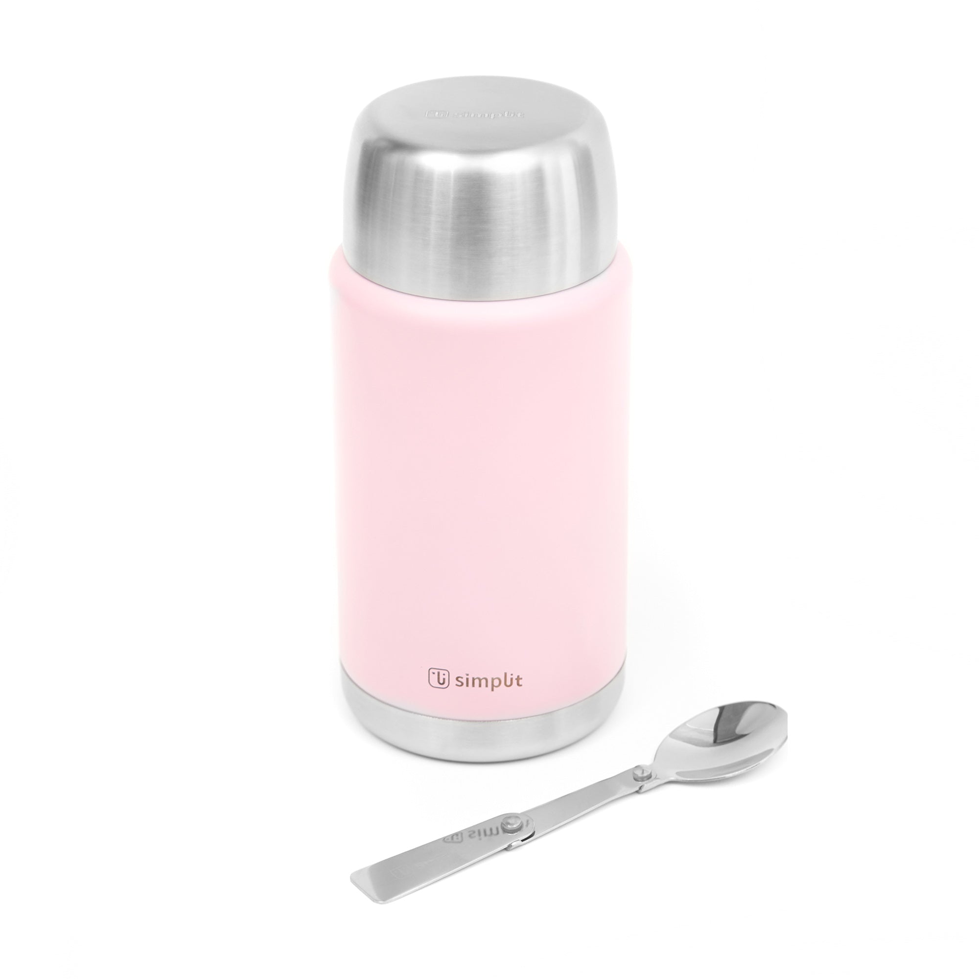 Pack 2 Termos de Comida 750ml Rosado y Gris Simplit