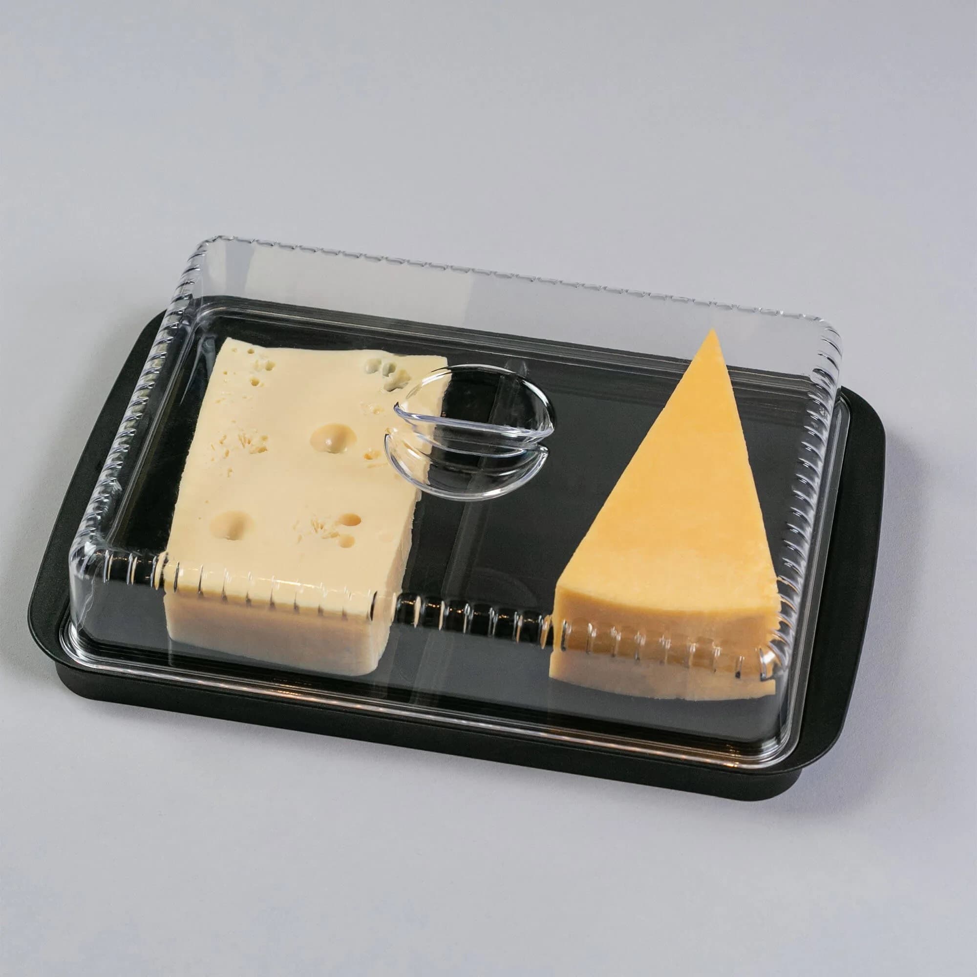 Contenedor Jamón/Queso Doble Cozy Gris Grafito Coza®