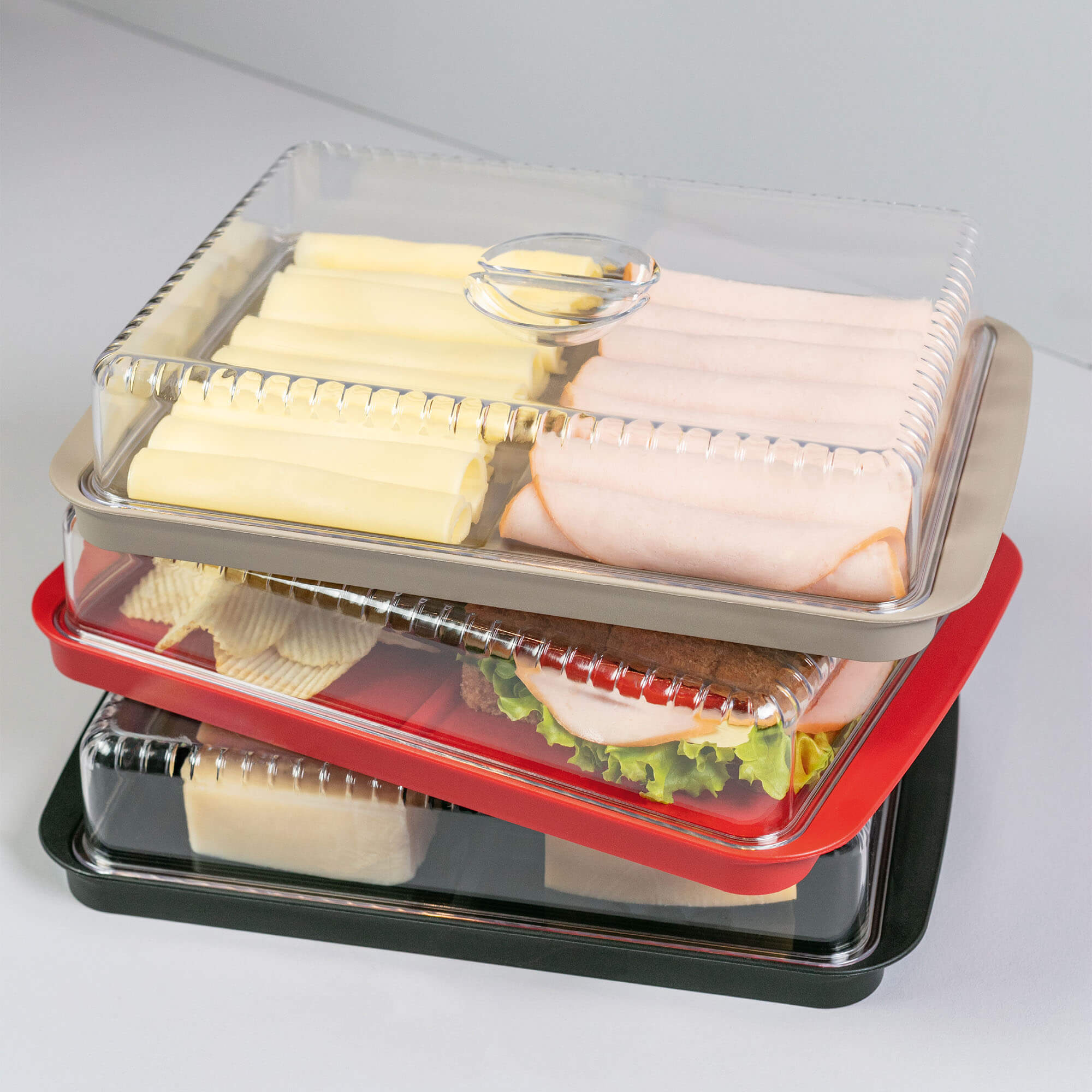 Contenedor Jamón/Queso Doble Cozy Negro Coza®
